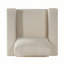 Fauteuil d'appoint carré avec piétement en bois d'hévéa-853132462