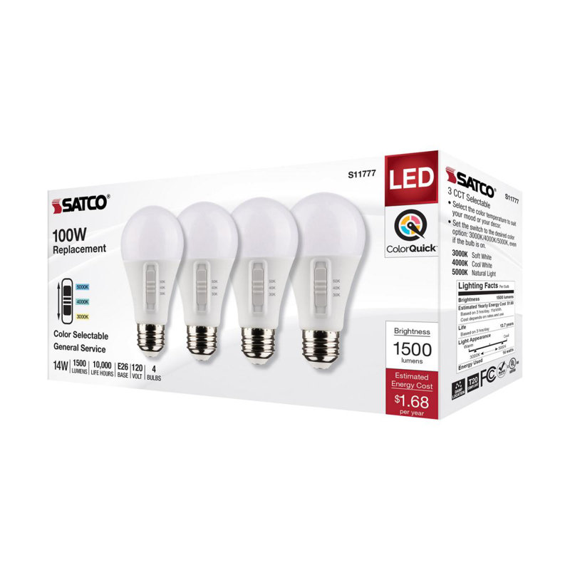 14 Watt White LED Bulb, 100 Watt Equivalent 