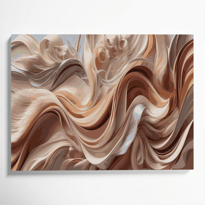 «Lyrical Abstraction 78», art mural sur toile brune, H 11 po x l 14 po