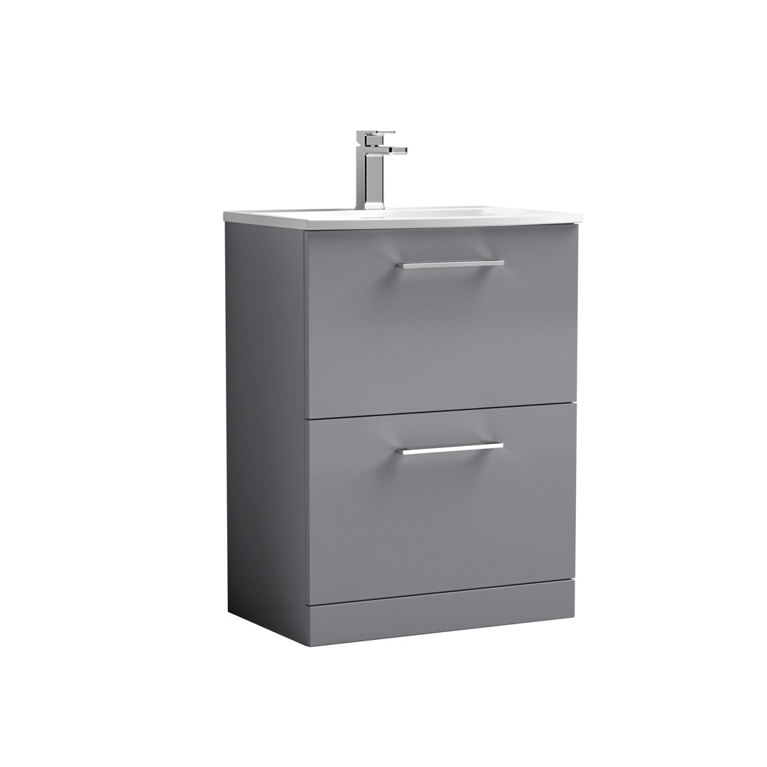 Arno 610mm Single Bathroom Vanity with Integrated Vitreous China Basin