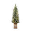 Ensemble de 3 guirlandes de Noël artificielles et ensemble de 2 arbres d'entrée avec lumières DEL