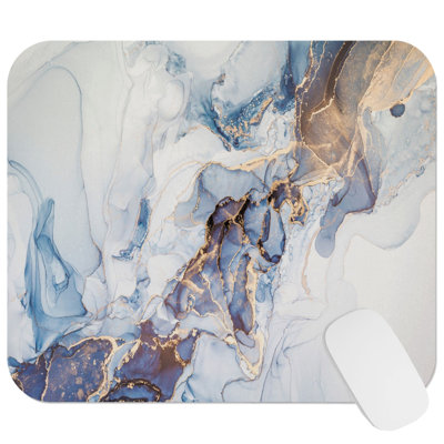 Abstract Geode Symphony Modern Crystal Marble Agate Fractal Modern Gaming Cute Office Laptop Desk Pad Gift Mat Square Rectangle Non-Slip Mousepad