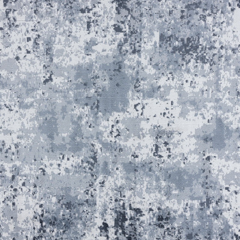 Tapis bleu clair à motif abstrait Baez, Rectangle 4 pi x 5 pi 3 po