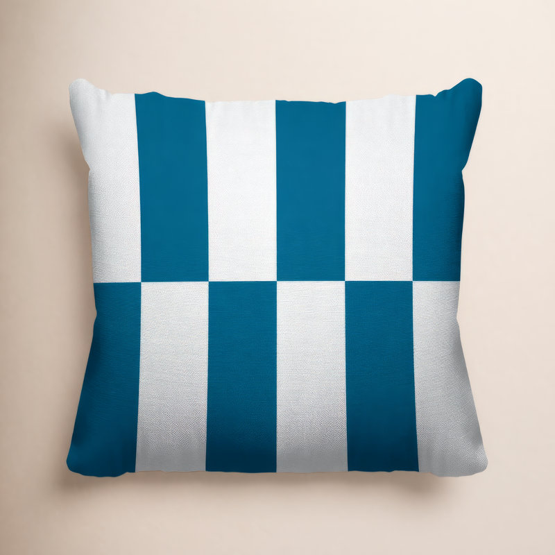 Coussin Luella, Turquoise, 15 po x 15 po, Carré