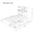 Wood Platform Bed With Bookcase Headboard, Built-In Downlight, Charging Station, And 2 Side Drawers (Bed)-1000752460-1000752463