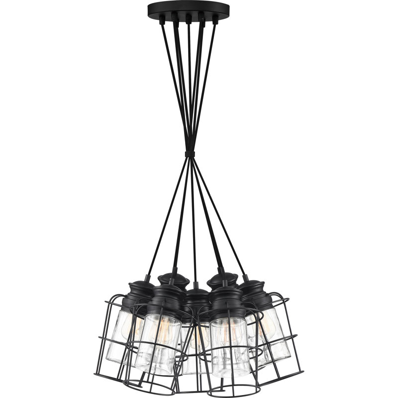 Luminaire suspendu en forme de cloche 7 lumières Clemens