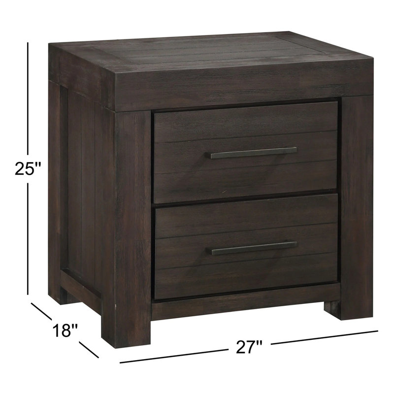 Rohrbaugh 27'' W Solid Wood Nightstand