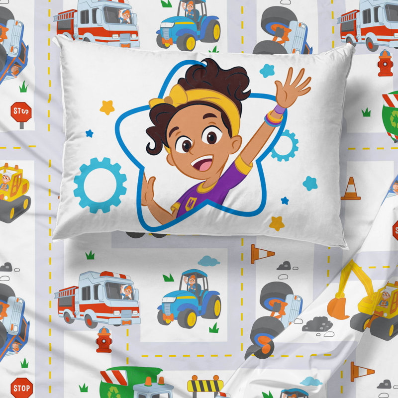 Blippi How Does This Work 3 Piece Toddler Sheet Set