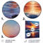 Jaune, bleu, coucher de soleil, océan, bonheur, plage, art mural-1536641723-1536641718