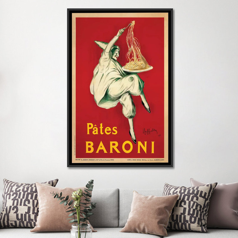 « assiettes baroni, 1921 » par leonetto, cappiello affiche, impression sur toile, H 12 po x l 8 po x P 0,75 po, Toile tendue