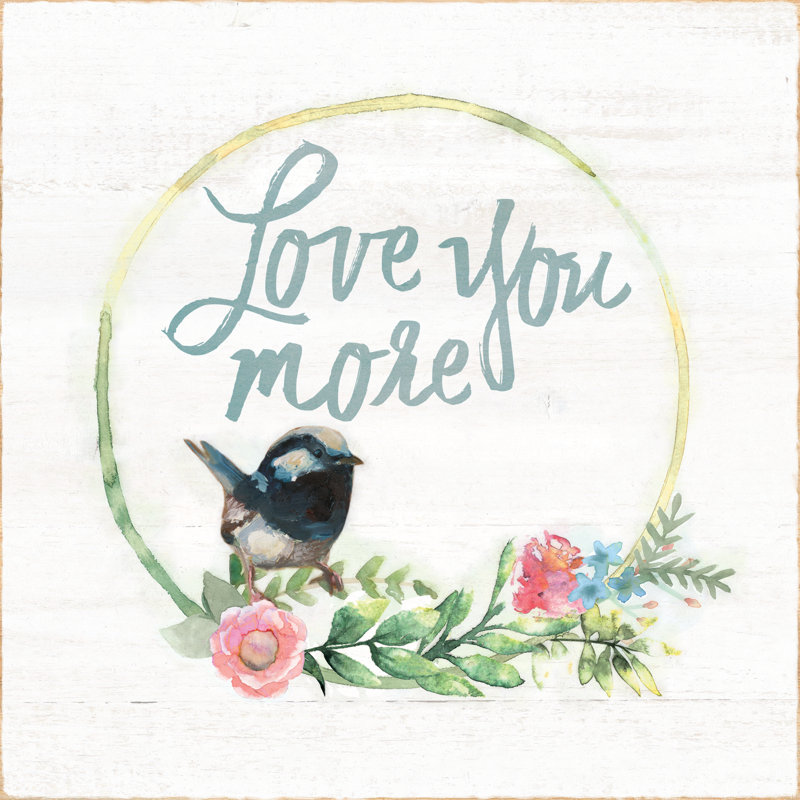 Bird Love You - Wrapped Canvas Print, 76cm H x 76cm W x 3.8cm D