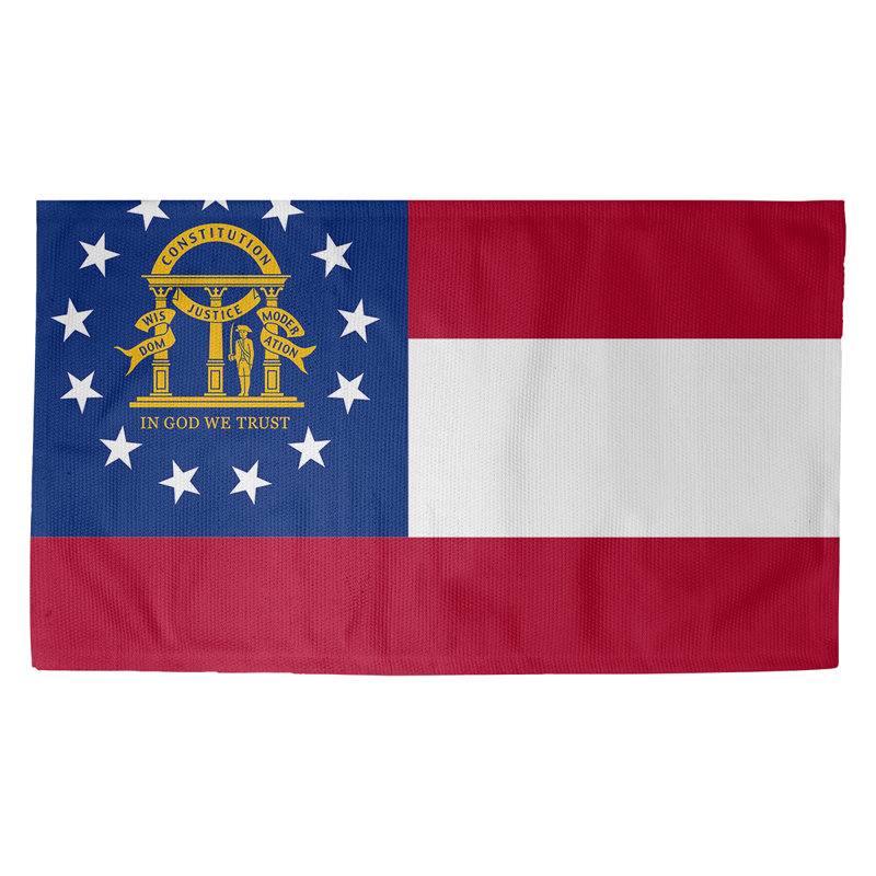 Tapis de porte d’intérieur georgia flag Fawcett, Rectangle 3 pi 3 po x 5 pi 3 po