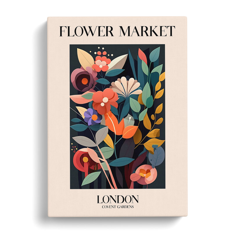 London Flower Market Exhibition 10 - Wrapped Canvas, 50cm H x 35cm W x 3cm D