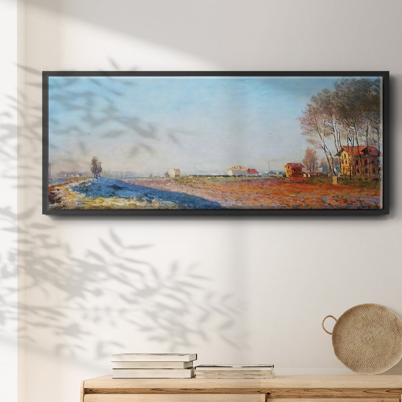 «The Plain of Colombes, White Frost» - toile encadrée