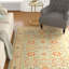 Tapis oriental bleu clair en laine touffeté à la main Chaim-29473143