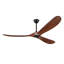 Ventilateur de plafond 52 po en bois de noyer massif à 3 pales 52 pouces avec télécommande, ventilateur à 6 vitesses CC réversible pour patio de porche de salon de chambre à coucher