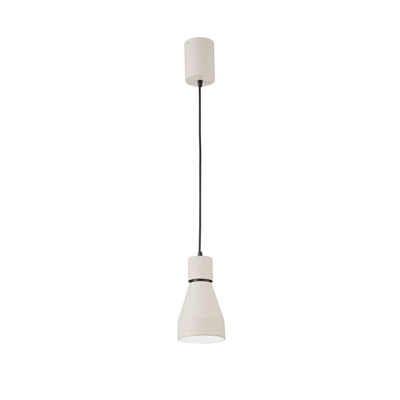 Kos 1 - Light White Cone Pendant, 150 cm H x 11 cm W x 11 cm D