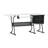 Sew Ready Eclipse Hobby Sewing Table with Storage Drawer and Shelves, Black
