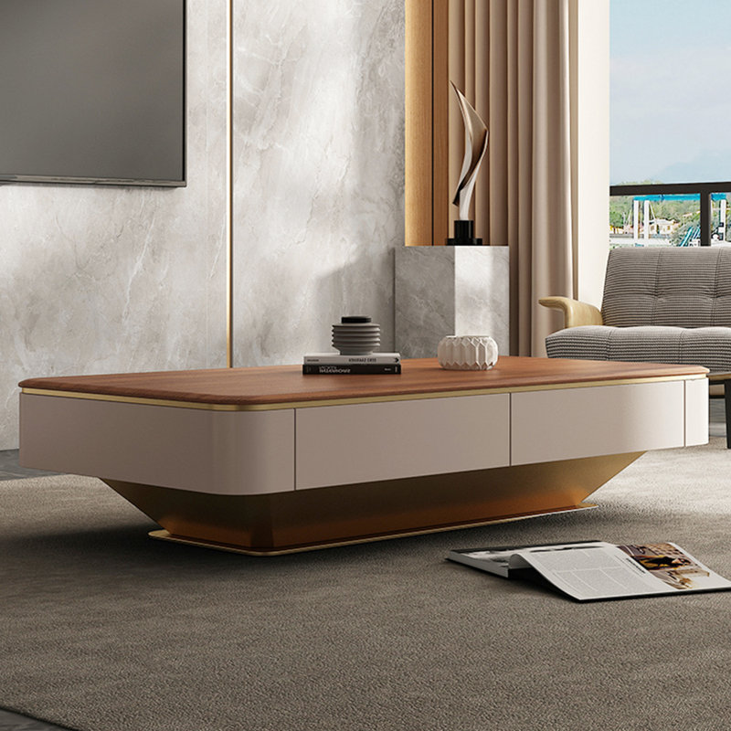 Solid wood advanced creative tea table, 15.75" H x 55.12" L x 31.5" W