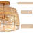 Wood LED Semi Flush Mount