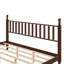 Lit plateforme en bois de style rétro avec tête de lit en forme de gourde-17794155