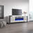 Rickeisha 77.2" Modern TV Stand with Electric Fireplace, High Gloss Finish, Media Storage-1990958070