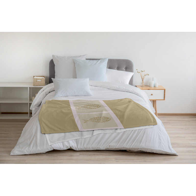 Sail Sun And Fun Fleece Throw Blanket, 50" W x 60" L, Taupe