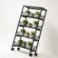 Chariot de rangement mince avec roulettes coulissantes, chariot utilitaire compact à 5 niveaux avec roulettes verrouillables pour l'organisation de la cuisine, de la salle de bain et de la salle de lavage