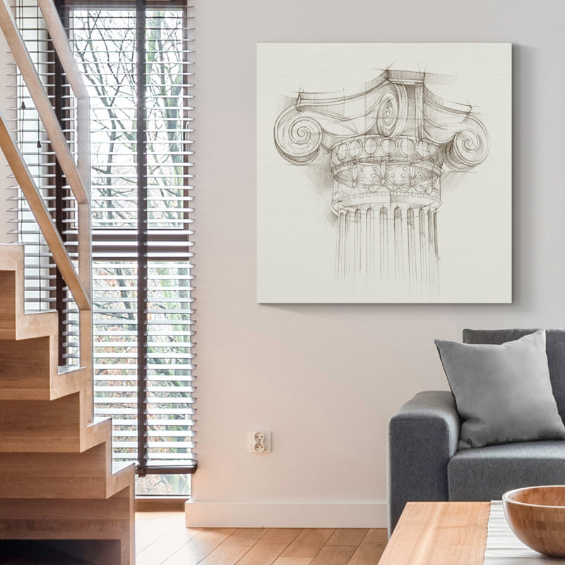 «Column Schématique II», reproduction sur toile, H 40 po x l 40 po x P 1 po