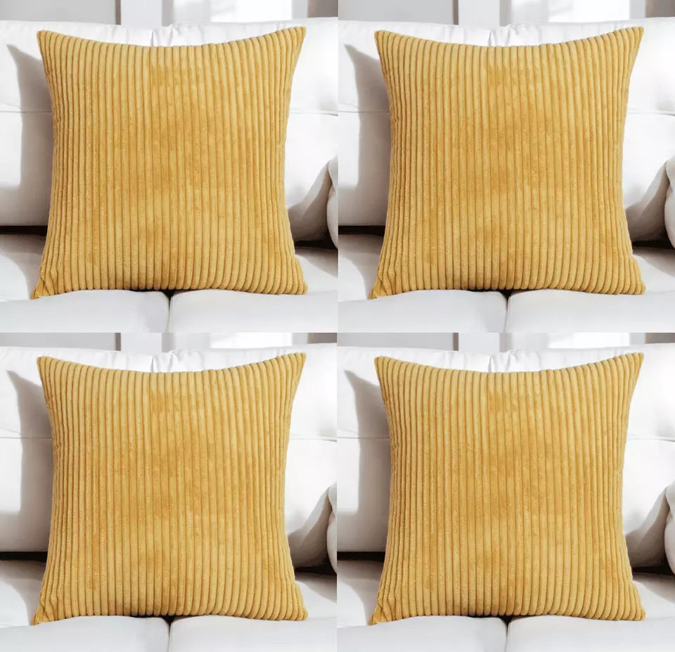 Rodrique Indoor / Outdoor Yellow Square Throw Cushion Cover