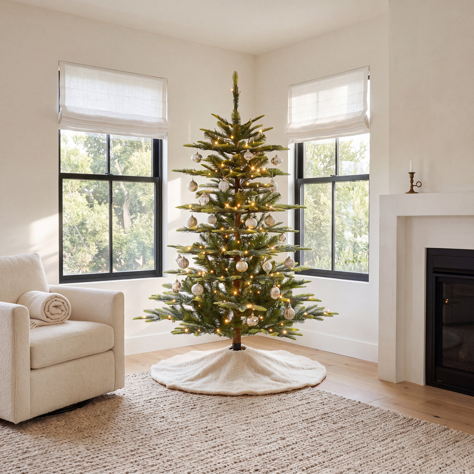 Aspen 4.5' Pre-Lit Fir Christmas Tree