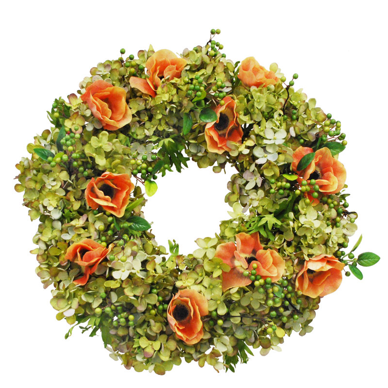Hydrangea And Anemone Wreath