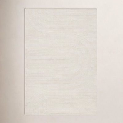 Kell Hand-Woven Cream Wool Rug