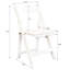 Ensemble de 4 chaises pliantes en bois massif - Facile à plier, confortable, coussin beige et tablette blanche
