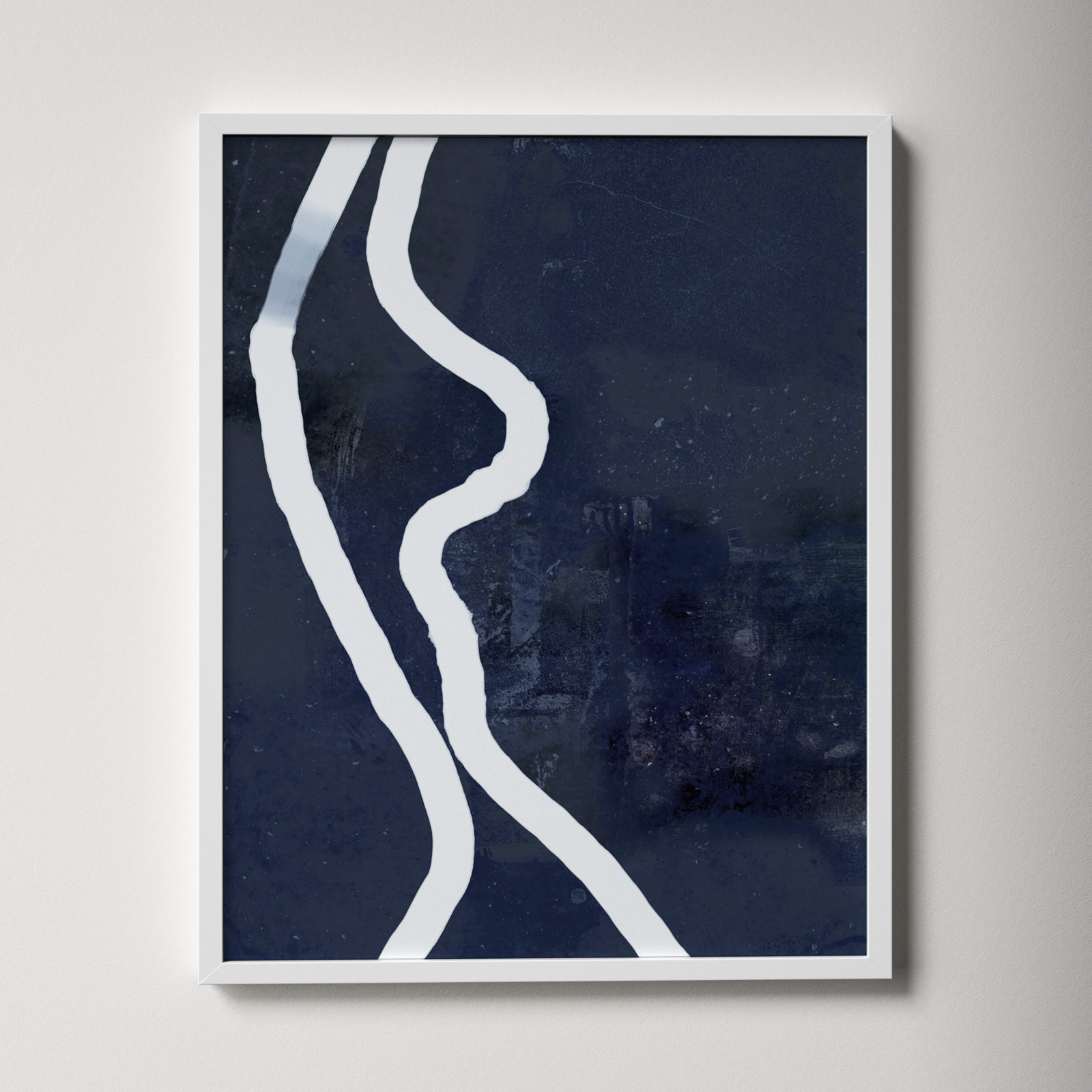 White Rope 2 by Jacques Pilon, White, 38" H x 30" W x 1.25" D