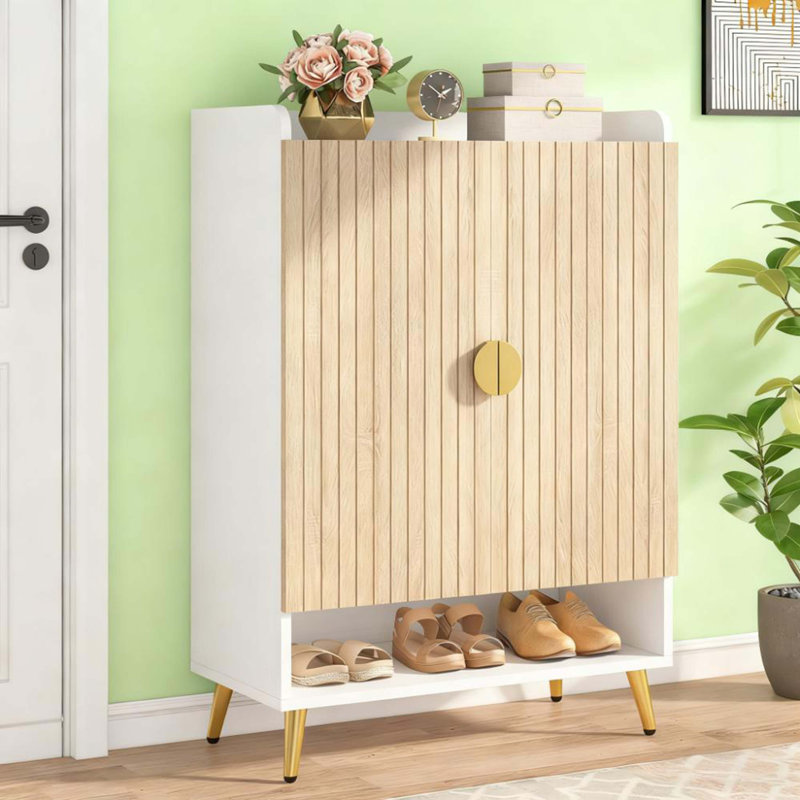 Armoire à chaussures en bois à 7 niveaux