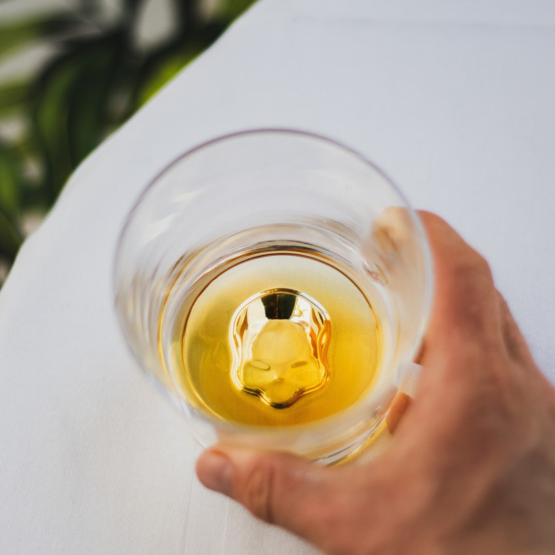 Memento Mori Handmade Crystal Whiskey Glass