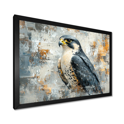 Peregrine Falcon Hauk Portrait II - hawk Canvas Wall Art