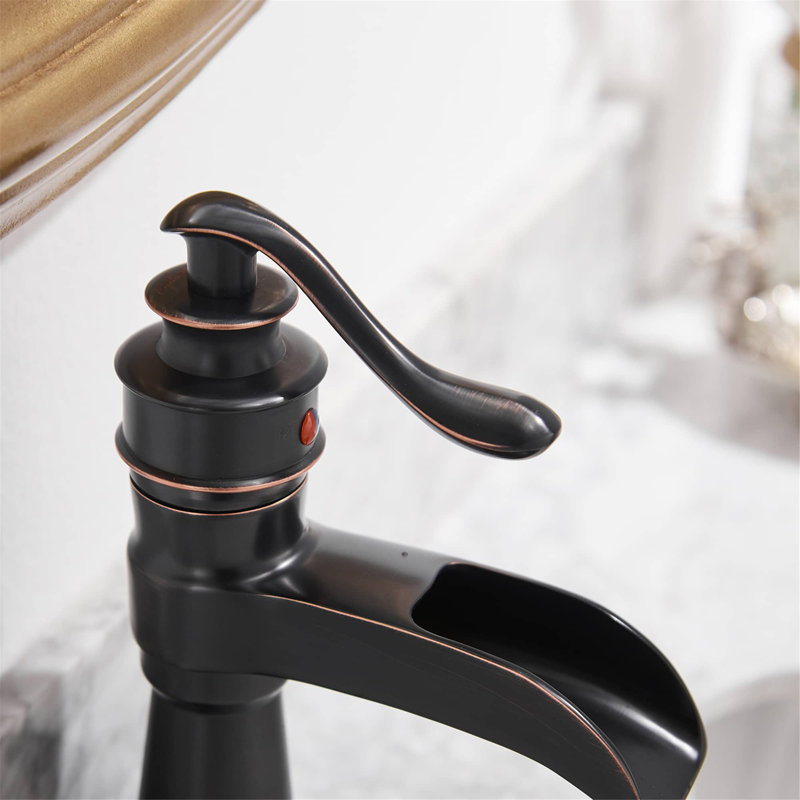 Robinet de salle de bain à un trou, Bronze huilé