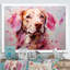 Pink Labrador Popart On Canvas Print-791540348-791540351