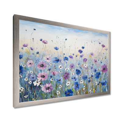 Divine cornflowers Blooming Field III - Art mural champ de fleurs
