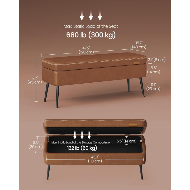 Banc de rangement repose-pieds