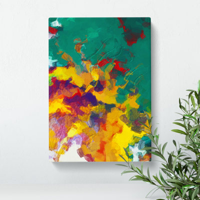 Thermal Spring Abstract - Wrapped Canvas Painting