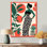 African Retro Woman With Leopard Pattern Dress - African Wall Art Print