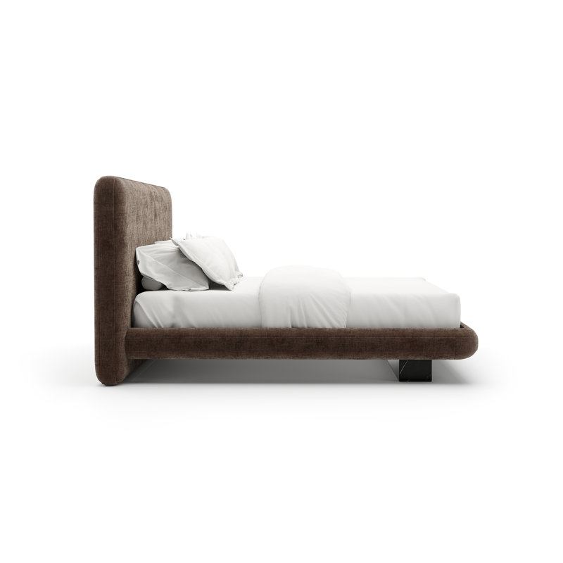 *Overlap Uph Bed, Dark Taupe, King