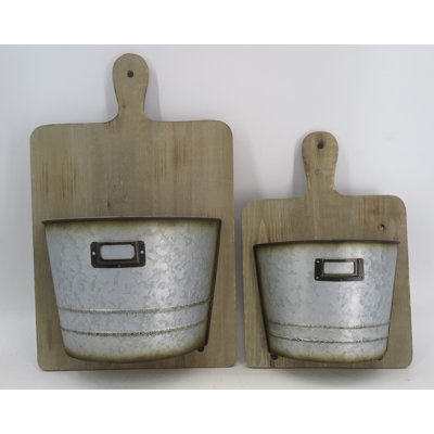 Ensemble de cache-pots en métal 2 pièces Kaena
