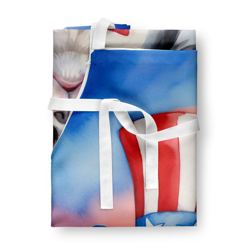Patriotic American Apron, Black Japanese Chin