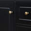 Meuble-lavabo 30 po avec lavabo, une porte avec tablette et trois tiroirs, porte à fermeture douce, noir