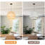 Lustre tambour 4 lumières blanc à intensité variable avec abat-jour en tissu Lustre blanc