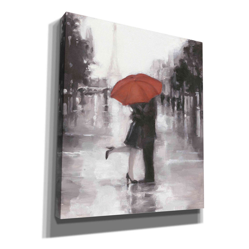 Art mural sur toile, "Caught in the rain" par Ethan Harper, H 30 po x l 26 po x P 1,5 po